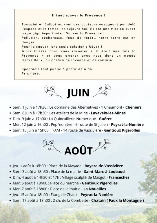 programme de la compagnie la birbante